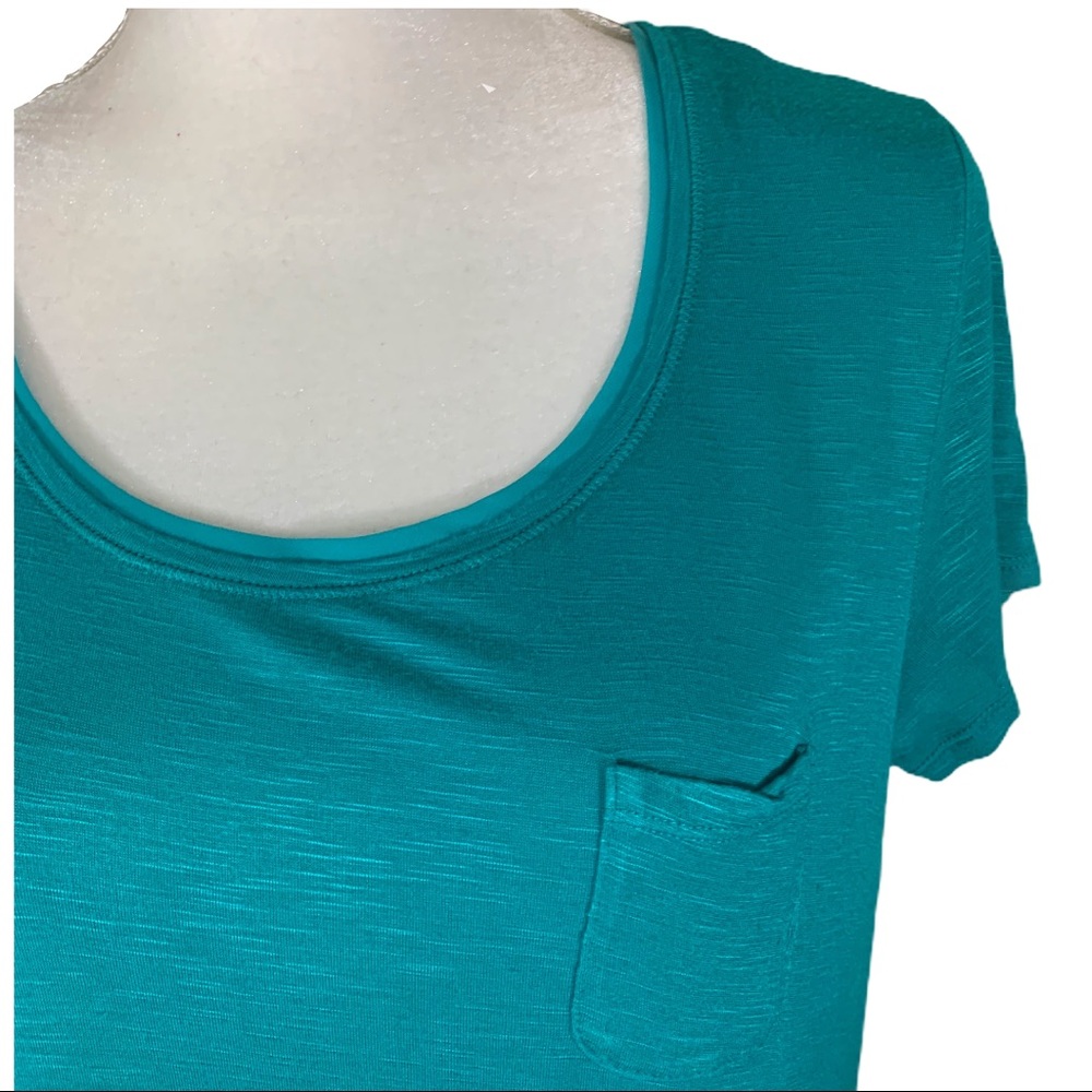 🎀 GNW Indigo- Teal Green Soft  Tee- M - Picture 4 of 9